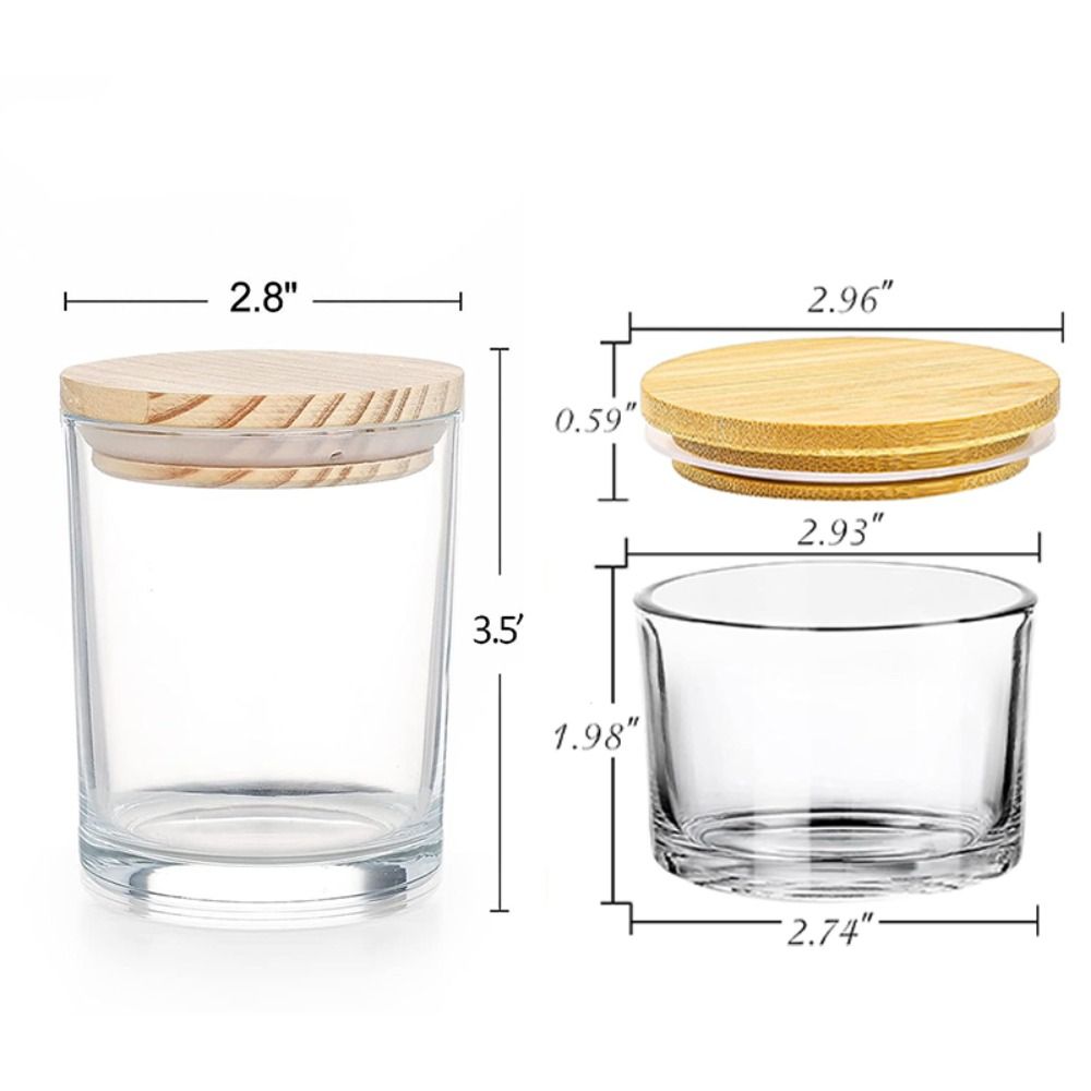 Frascos de vela de vidro trans - Candle Making Jars With Lids avaliação e preço