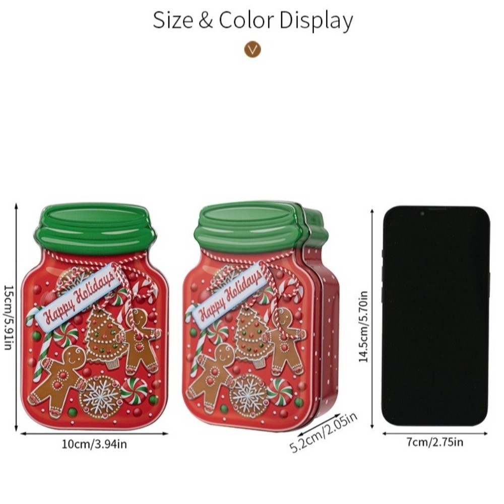 Caixa de Natal Metálica Portát - Tin Container Lid avaliação e preço